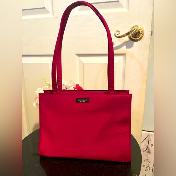 kate spade Handbags - Kate Spade Red Small-Medium Tote Bag